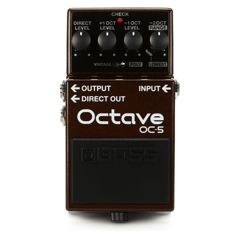 BOSS OC-5 polyphonic octave pedale pour guitar and bass avec “vintage oc-2“ mode