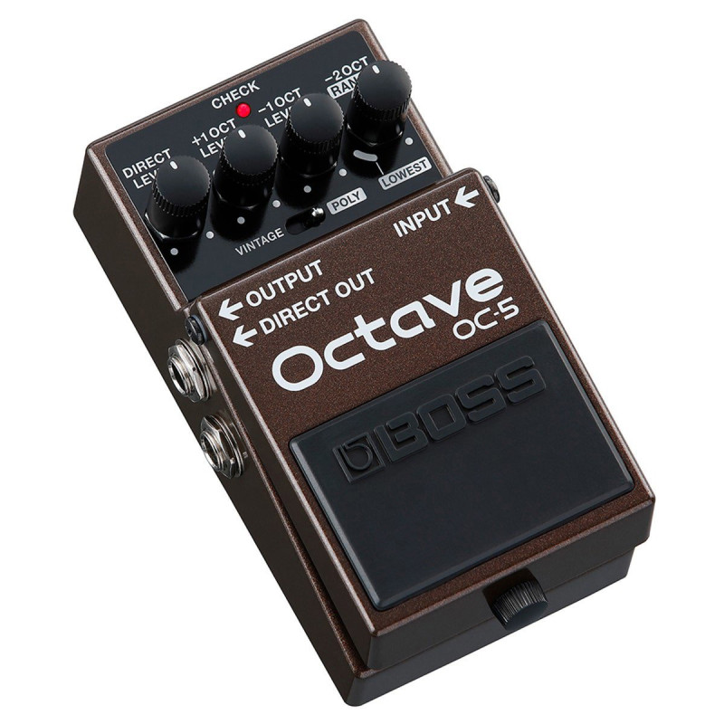 BOSS OC-5 polyphonic octave pedale pour guitar and bass avec “vintage oc-2“ mode