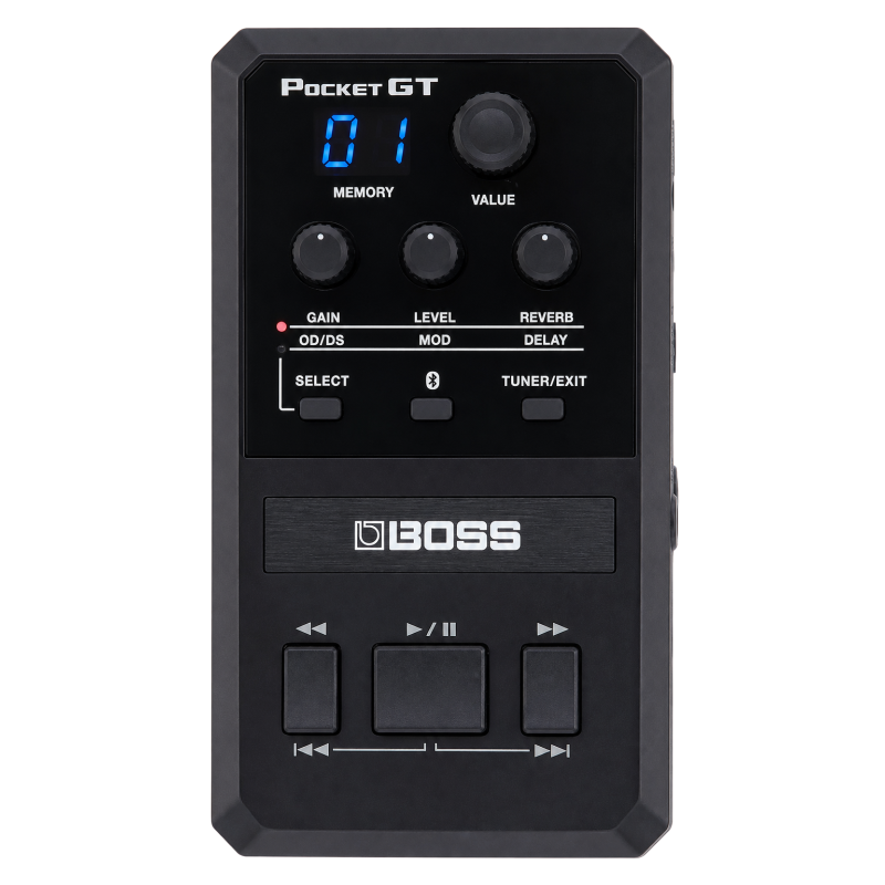 BOSS POCKET-GT pocket sized, desktop multi effects processer avec youtube intergration