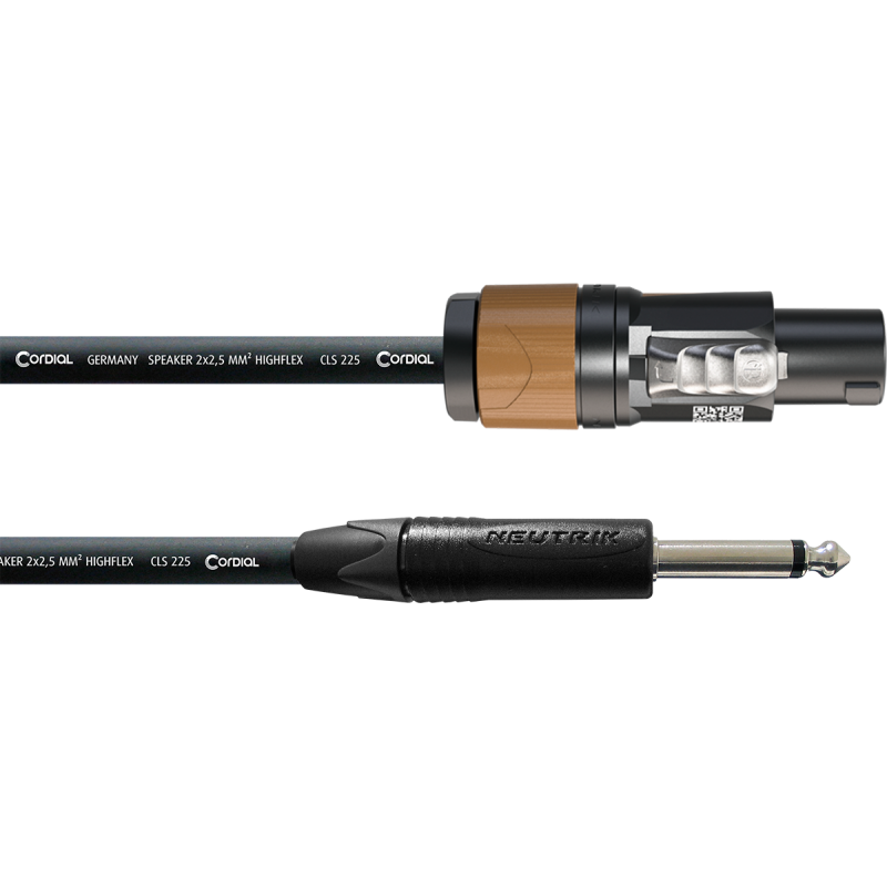 CORDIAL CPL1.5LP25 câble h.p. speakon 2 points/jack 1,5 m