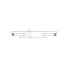 CORDIAL EI0.6RR câble patch plat guitare jack coudés 60 cm