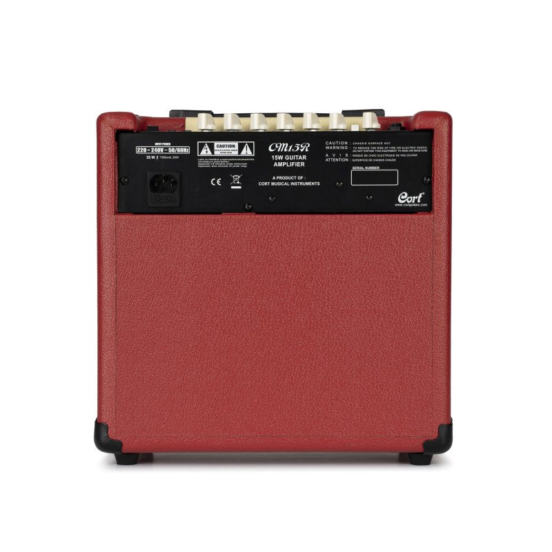 CORT CM15RDR ampli guitare cort 15w reverb rouge