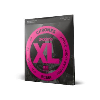 D'ADDARIO ECB81 D'Addario Cordes pour basse D'Addario ECB81, Light, 45-100, cordes longues