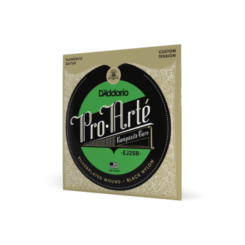 D'ADDARIO EJ25B D'Addario Cordes en nylon composite noir pour guitare flamenco D'Addario Pro-Arte EJ25B