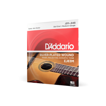D'ADDARIO EJ83M D'Addario Cordes pour guitare acoustique jazz manouche D'Addario EJ83M, extrémité à boule, Medium, 11-35