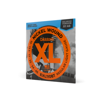 D'ADDARIO EXL110BT D'Addario Cordes en nickel pour guitare électrique D'Addario EXL110BT, Balanced Regular Light, 10-46