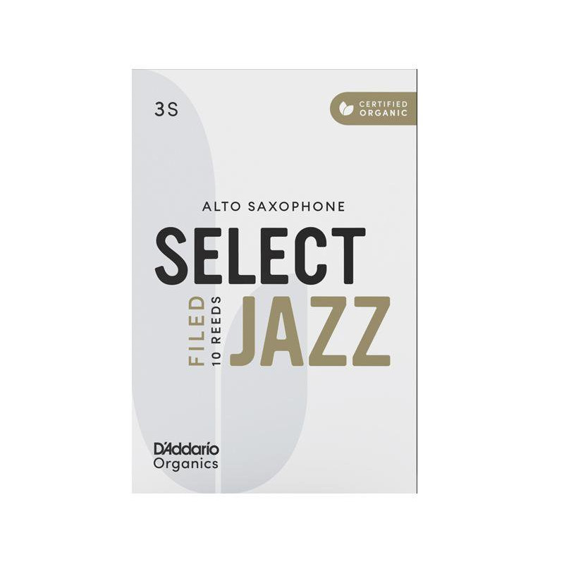 D'ADDARIO-RICO RICO Select Jazz Alto Sax Reeds Filed Strength 3 Strength Soft 10-pack