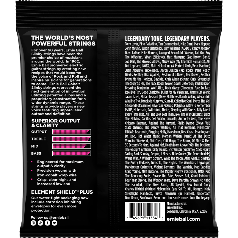 ERNIE BALL 2737 slinky cobalt /5 cordes 40-125