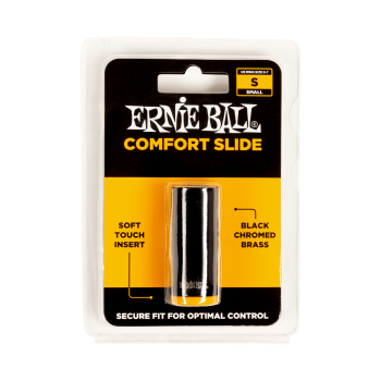ERNIE BALL 4287 bottleneck confort en laiton chromé noir - taille s