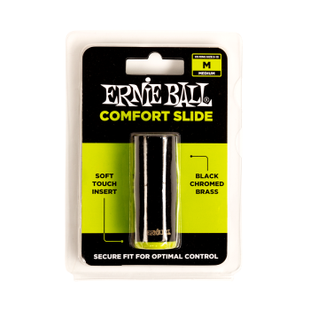 ERNIE BALL 4288 bottleneck confort en laiton chromé noir - taille m