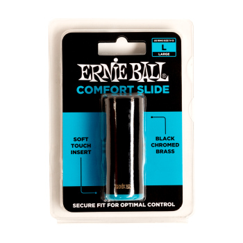 ERNIE BALL 4289 bottleneck confort en laiton chromé noir - taille l