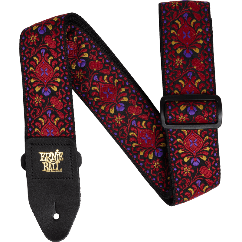 ERNIE BALL 5369 sangle jacquard crimson royal bloom