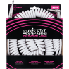 ERNIE BALL 6045 cables instrument torsades jack/jack coudé 9m blanc