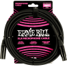 ERNIE BALL 6391 câbles microphone gaine tissée xlr mâle/xlr fem 4,5m noir