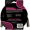 ERNIE BALL 6391 câbles microphone gaine tissée xlr mâle/xlr fem 4,5m noir