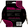 ERNIE BALL 6396 cables instrument gaine tissée jack/jack 5,5m rouge et noir