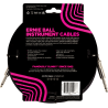 ERNIE BALL 6397 cables instrument gaine tissée jack/jack 7,62m noir et violet
