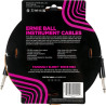ERNIE BALL 6468 cables instrument gaine tissée jack/jack 3m orange et noir