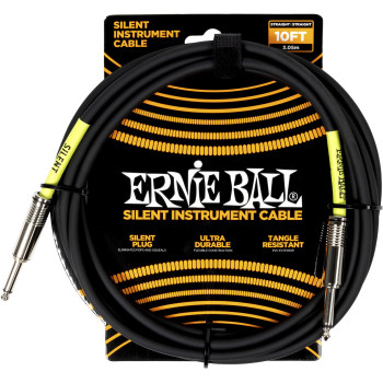 ERNIE BALL 6472 cables instrument classic silent jack/jack 3m noir