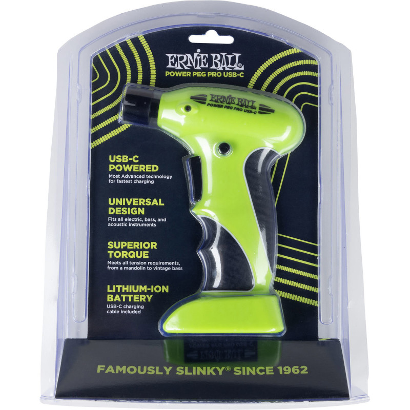 ERNIE BALL 9626 power peg pro rechargeable via usb-c