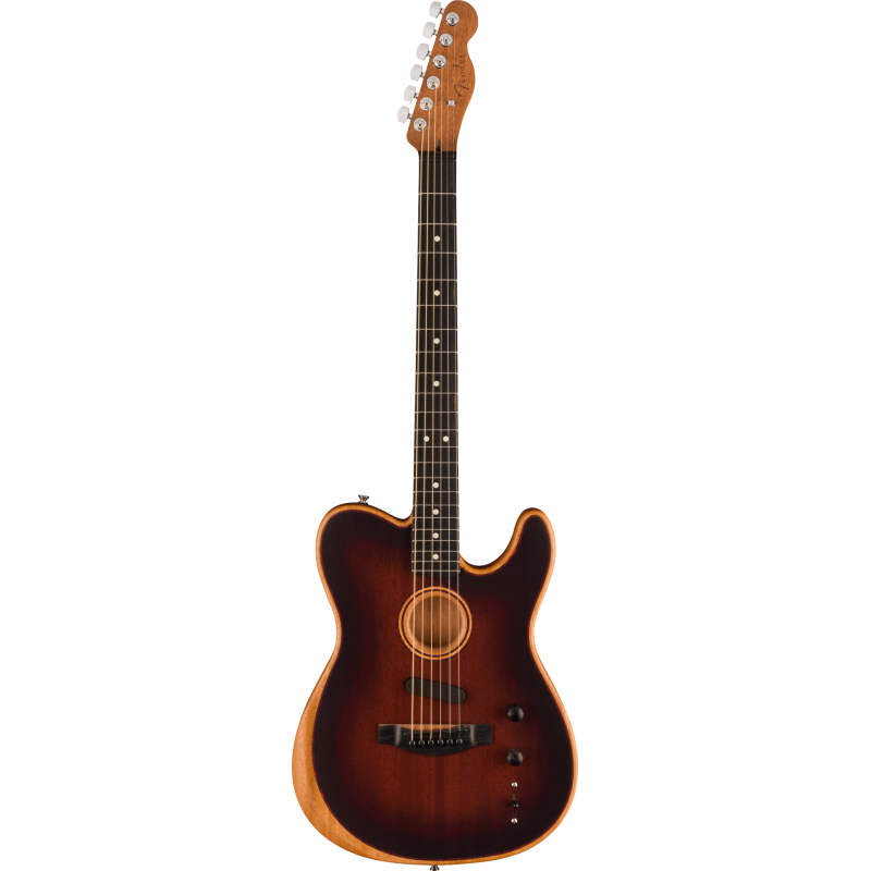 FENDER American Acoustasonic Telecaster All-Mahogany touche ebene Bourbon Burst
