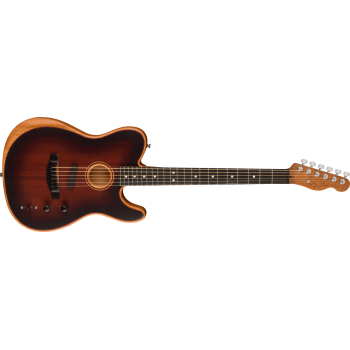 FENDER American Acoustasonic Telecaster All-Mahogany touche ebene Bourbon Burst