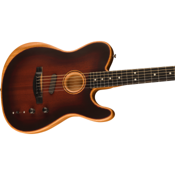 FENDER American Acoustasonic Telecaster All-Mahogany touche ebene Bourbon Burst