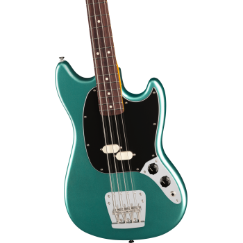 FENDER American Professional Classic Mustang Bass touche palissandre Faded Sherwood Green Metallic