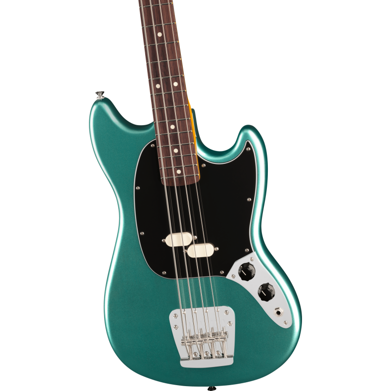 FENDER American Professional Classic Mustang Bass touche palissandre Faded Sherwood Green Metallic