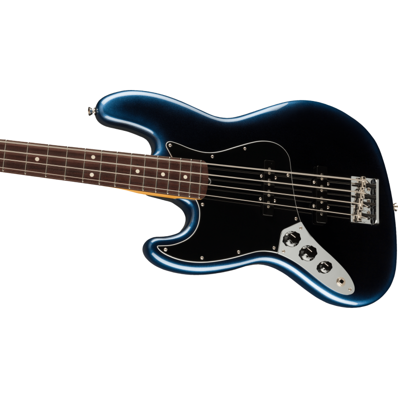 FENDER American Professional II Jazz Bass Gaucher touche palissandre Dark Night
