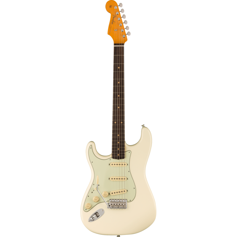 FENDER American Vintage II 1961 Stratocaster Gaucher touche palissandre Olympic White