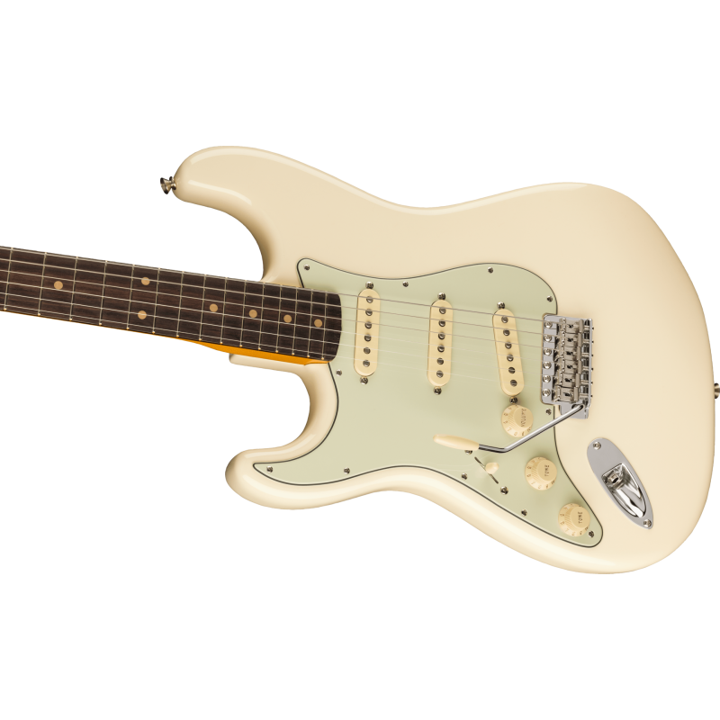 FENDER American Vintage II 1961 Stratocaster Gaucher touche palissandre Olympic White