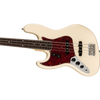 FENDER American Vintage II 1966 Jazz Bass Gaucher touche palissandre Olympic White