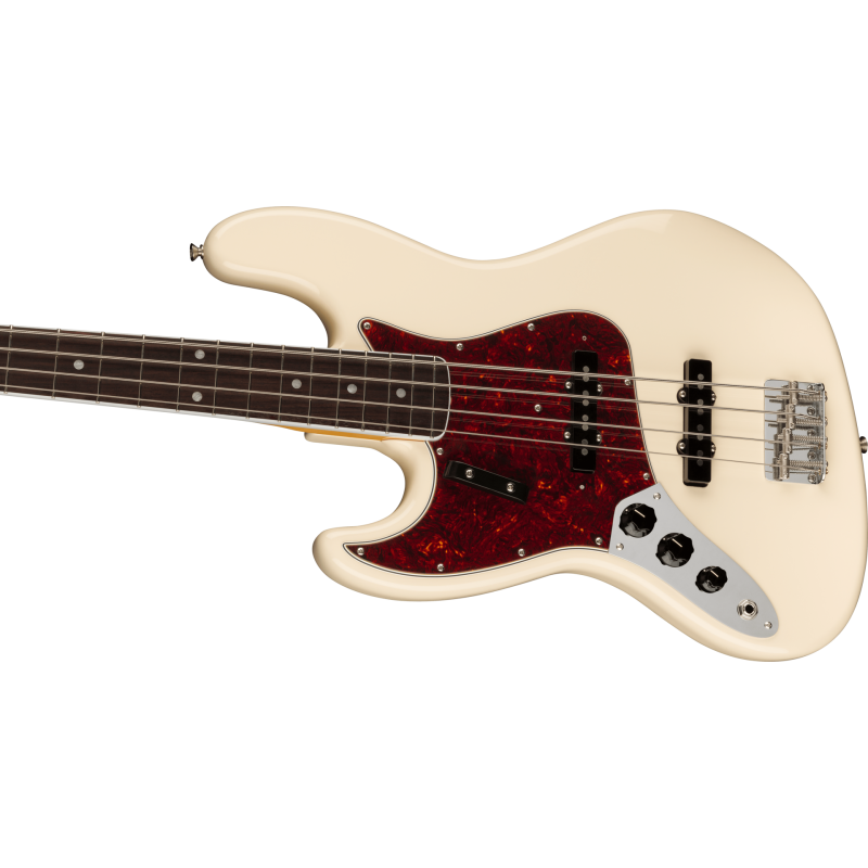 FENDER American Vintage II 1966 Jazz Bass Gaucher touche palissandre Olympic White