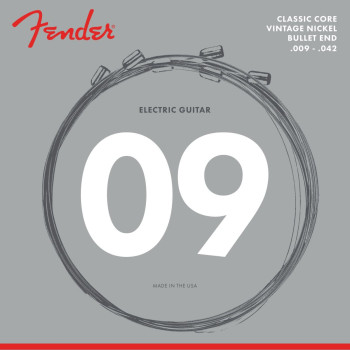 FENDER Classic Core Electric Guitar Strings 3155L Vintage Nickel Bullet Ends .009-.042