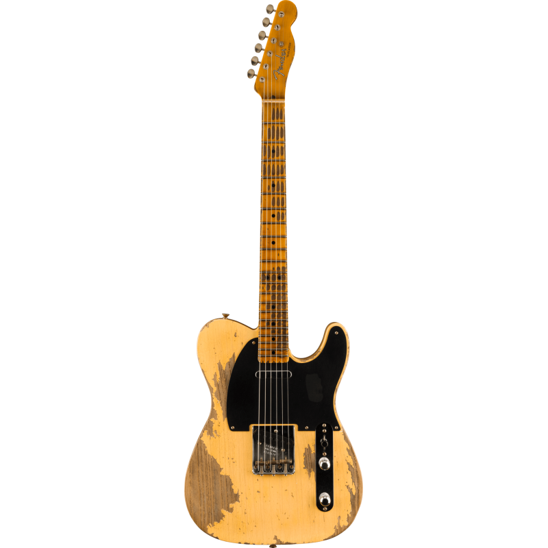 FENDER CUSTOM SHOP 1952 Telecaster Super Heavy Relic 1-Piece Quartersawn Maple Neck Aged Nocaster Blonde