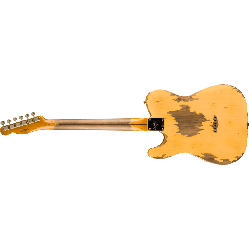 FENDER CUSTOM SHOP 1952 Telecaster Super Heavy Relic 1-Piece Quartersawn Maple Neck Aged Nocaster Blonde