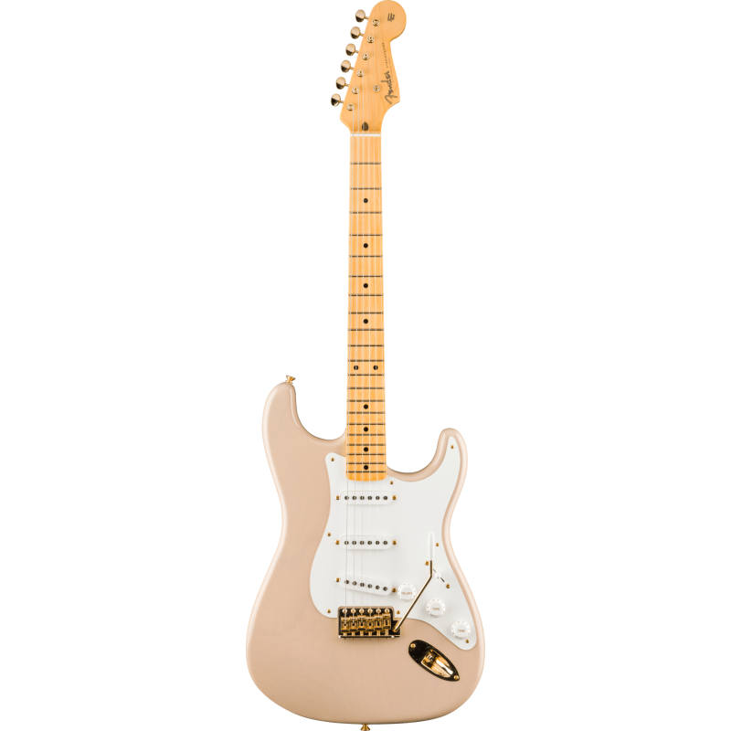 FENDER CUSTOM SHOP 1955 Stratocaster DLX Closet Classic 1-Piece Maple Neck Faded Aged Dirty White Blonde
