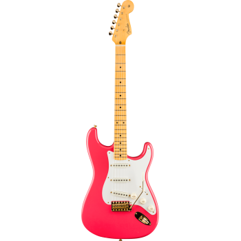FENDER CUSTOM SHOP 1955 Stratocaster DLX Closet Classic 1-Piece Maple Neck Faded Aged Fiesta Red