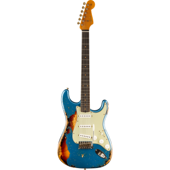 FENDER CUSTOM SHOP 1961 Stratocaster Super Heavy Relic  Aged Lake Placid Blue over 3-Color Sunburst