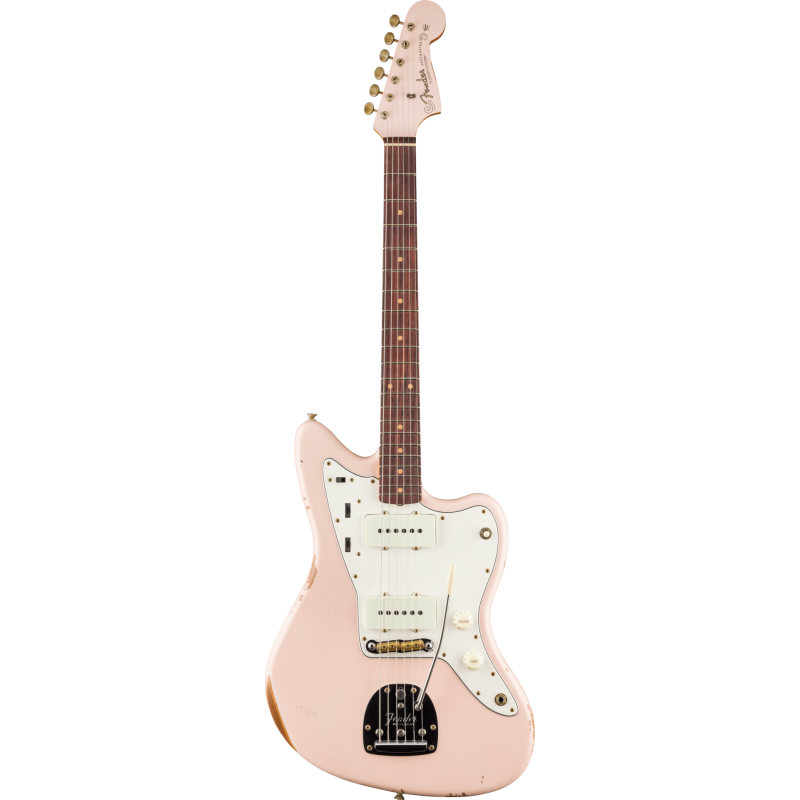 FENDER CUSTOM SHOP 1963 Jazzmaster Relic touche palissandre Aged Shell Pink