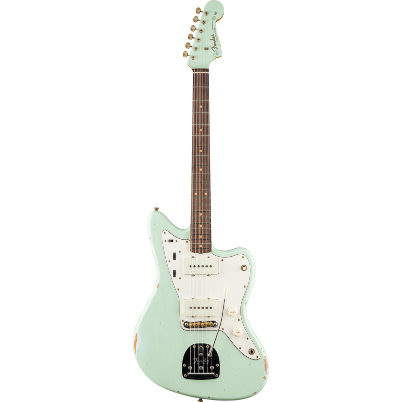 FENDER CUSTOM SHOP 1963 Jazzmaster Relic touche palissandre Aged Surf Green