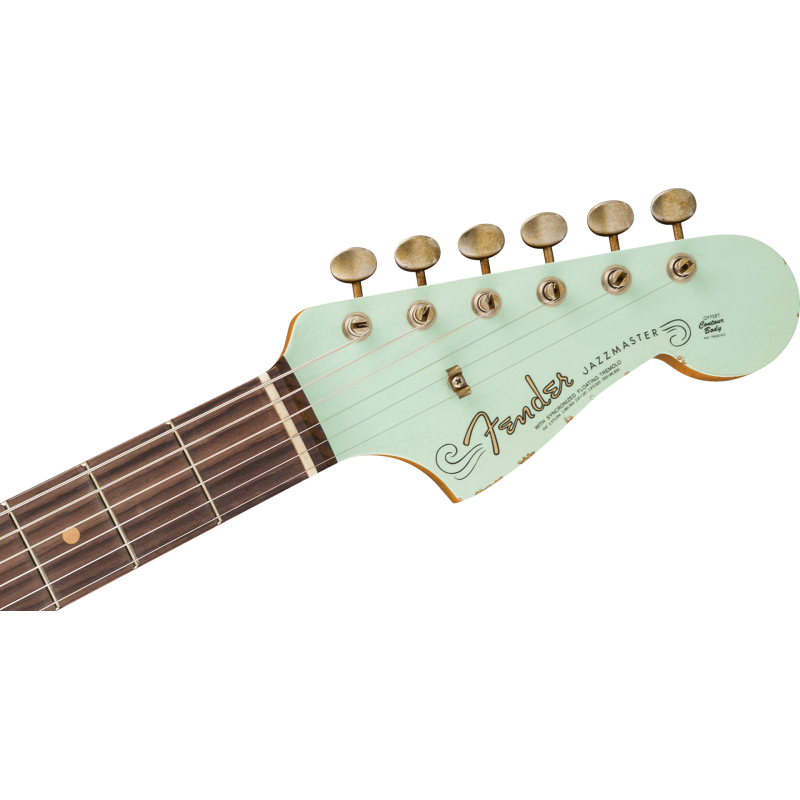 FENDER CUSTOM SHOP 1963 Jazzmaster Relic touche palissandre Aged Surf Green