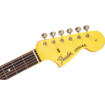 FENDER CUSTOM SHOP 1965 Jaguar Heavy Relic touche palissandre Faded Graffiti Yellow