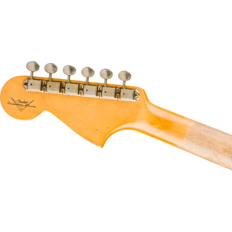 FENDER CUSTOM SHOP 1965 Jaguar Heavy Relic touche palissandre Faded Graffiti Yellow