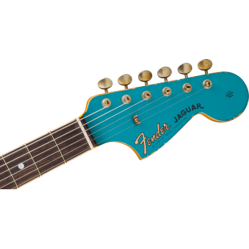 FENDER CUSTOM SHOP 1965 Jaguar Heavy Relic touche palissandre Faded Ocean Turquoise