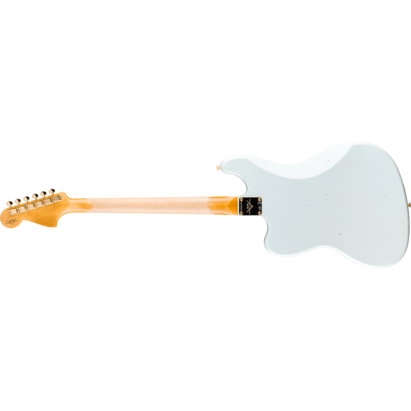 FENDER CUSTOM SHOP 1966 Bass VI Journeyman Relic avec Gold Closet Classic Hardware touche palissandre Faded Aged Sonic Blue