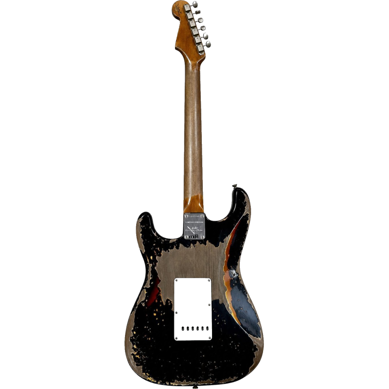 FENDER CUSTOM SHOP 61 Stratocaster Super heavy Relic black over sunburst