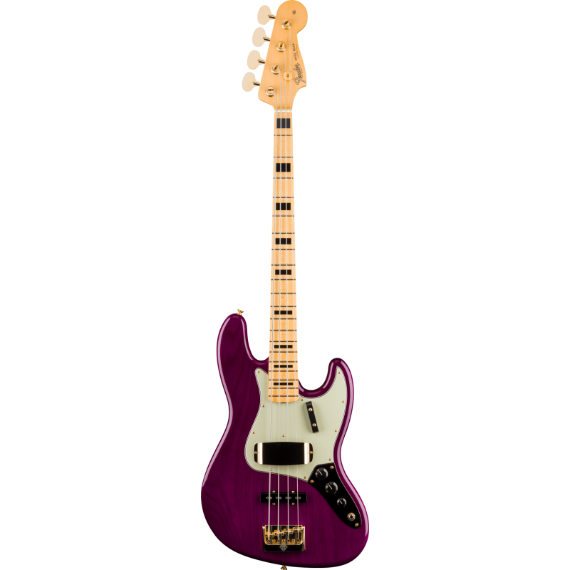 FENDER CUSTOM SHOP American Custom Jazz Bass NOS Quartersawn touche erable Purple Transparent