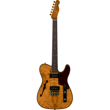 FENDER CUSTOM SHOP Artisan Dual P90 Maple Burl Tele NOS touche palissandre Aged Natural